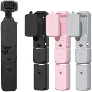 Pocket 3 Silicone Cover, For Xtra Muse Protective Case Lens Protector Scratch-Resistant Sleeve Skin Compatible with DJI OSMO Pocket 3 Creator Combo/Xtra Muse Accessories (Black)