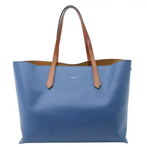Pre-owned GIVENCHY Leather Tote Bags GV Calf Shopper Tote Bag Blue