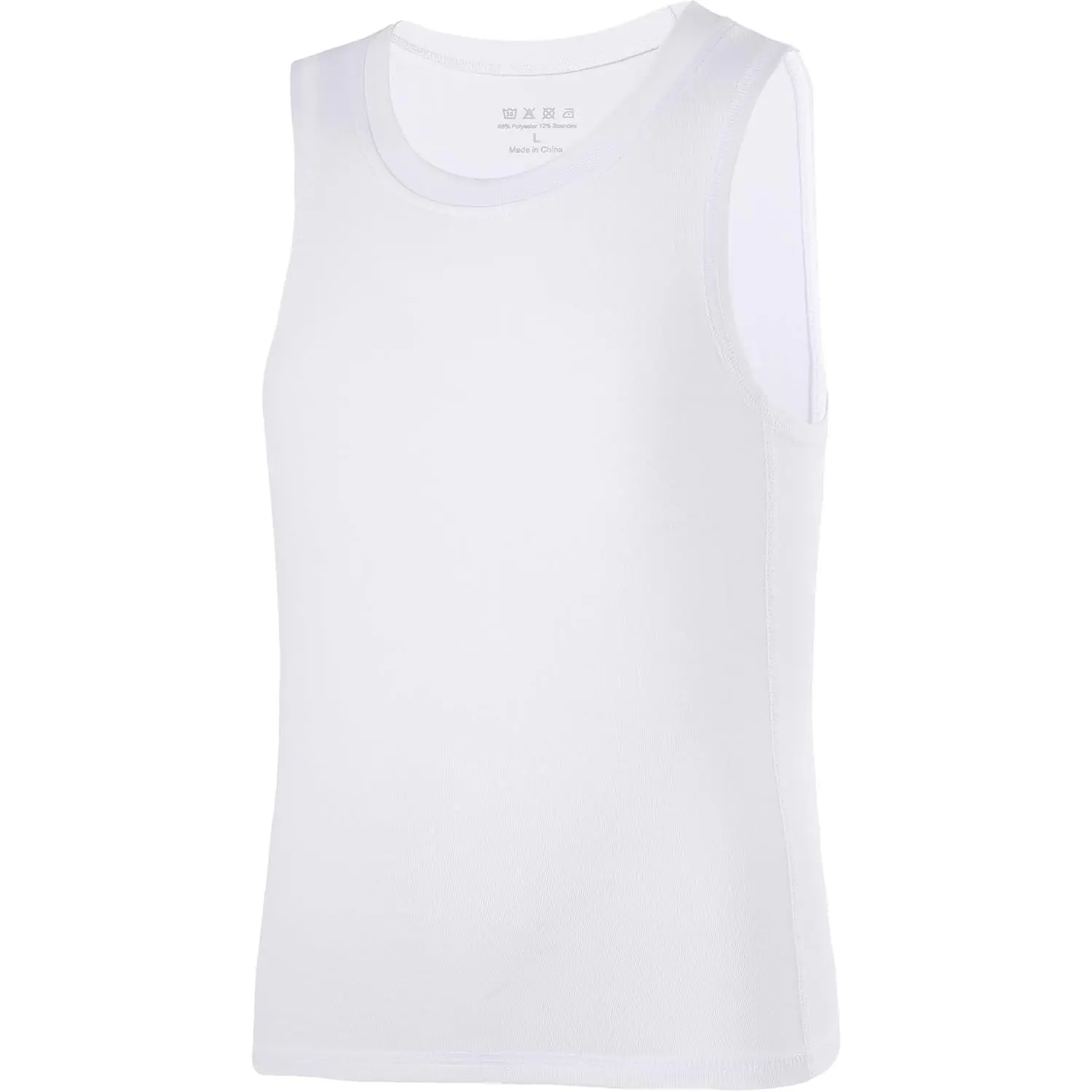 Boys' Sleeveless Compression Tank Top - Lightweight Activewear with 4-Way Stretch, Quick-Dry, Breathable, Tagless Seams for Baseball, Multi-Sport Athletic Training