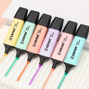 6pcs Macron Color Fluorescent Markers For Marking Key Points For Study And Office