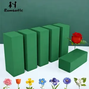 Upgraded 6 Pack Floral Flower Foam Blocks, Valentine's Day Rose Bouquet Accessories Tool, Green Plant Foam for Flower Arrangements, Wet & Dry Florist Foam Styrofoam for Fresh and Artificial Flowers (5.5” L x 3.1” W x 1.7” H)