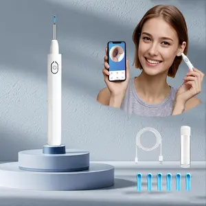 Electric Earwax Removal Tool, High Definition Intelligent Ear Cleaning Tool, LED Light, Wi-Fi Smart Otoscope, Earwax Remover