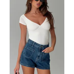 Loveydove Short Sleeve Bodysuit White Loveydove Short Sleeve Bodysuit White