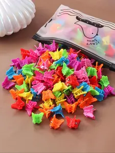 Cute Colorful Butterfly Design Hair Claws As Perfect Gift for Girlfriend, Casual Trendy Hair Claws, Fashionable Hair Accessories for Daily & Party Hairstyle Decoration, Super Cute Clips