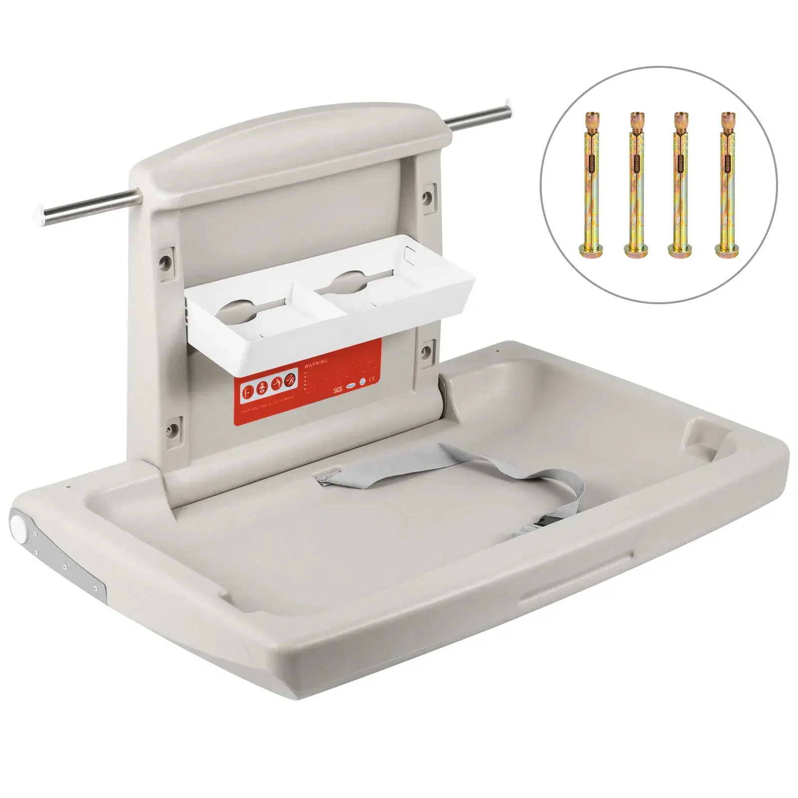 【SummerFinds】VEVOR Horizontal Baby Changing Table Wall-mounted Baby Diaper Changing Station Vertical Fold Down Baby Changing Table