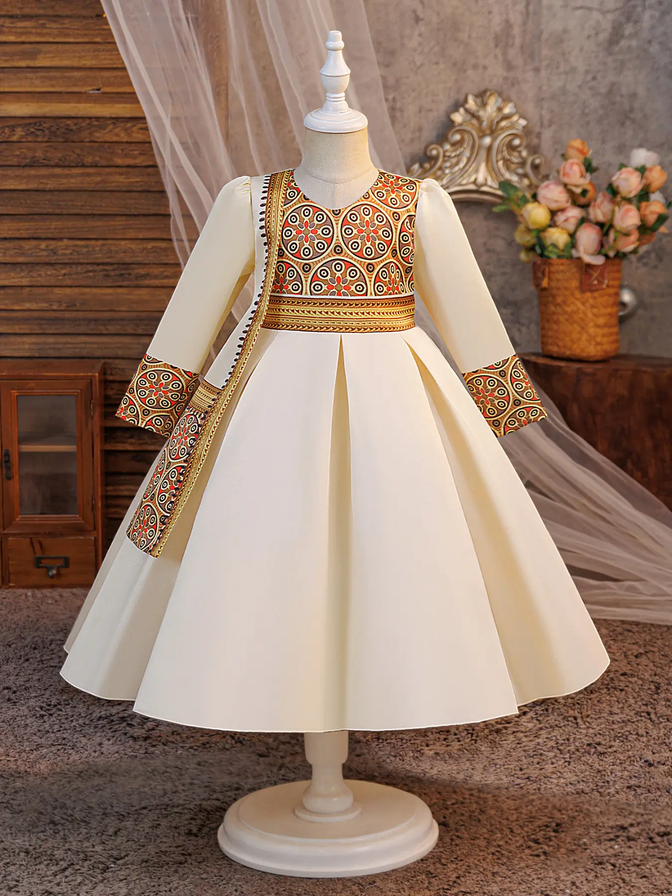 muslim princess dress Princess 3D Floral Islamic Bridal Gown, High Neck,... From Sarah_bridal,  $382.92