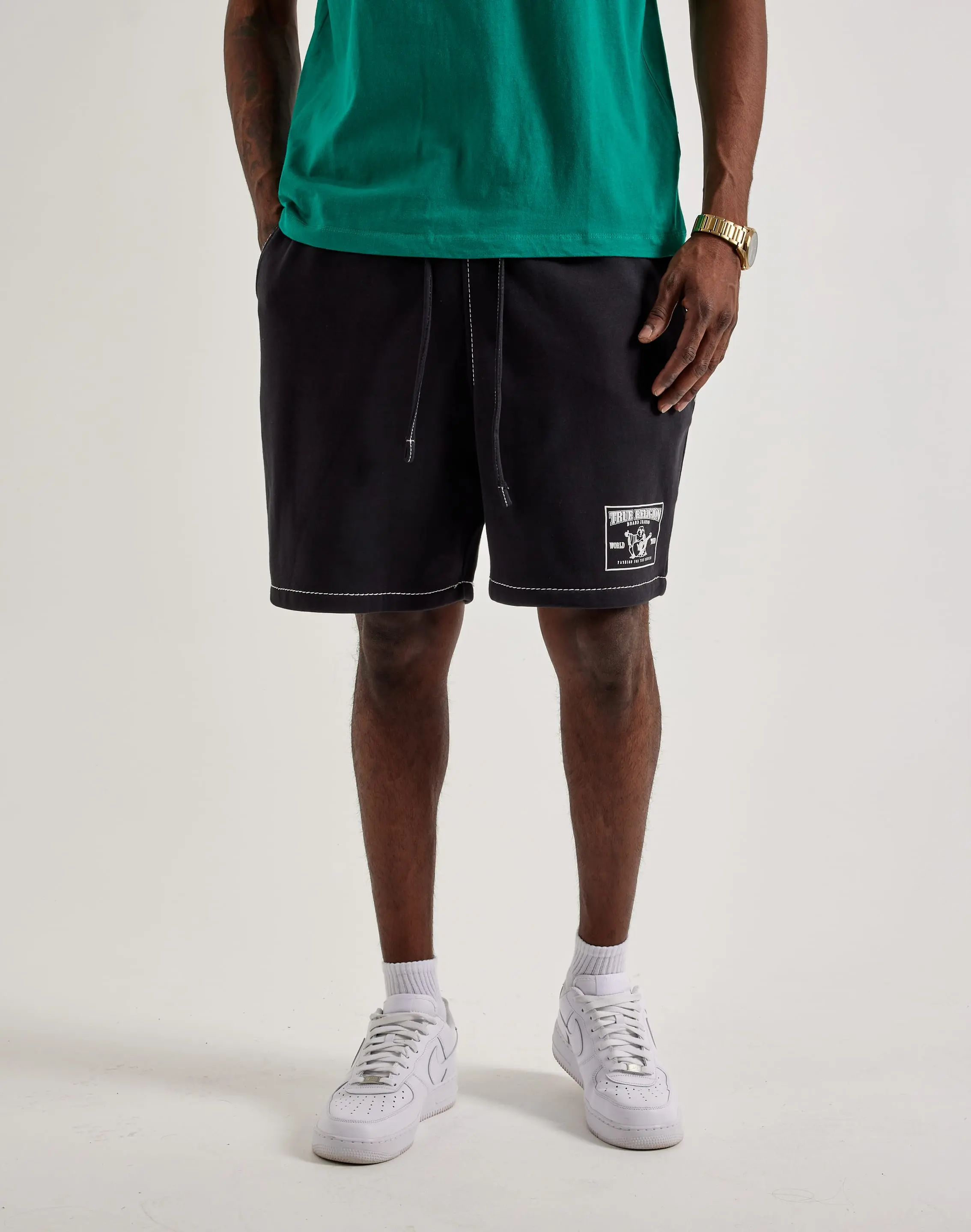 Mens True Religion Big-T Sweat Shorts
