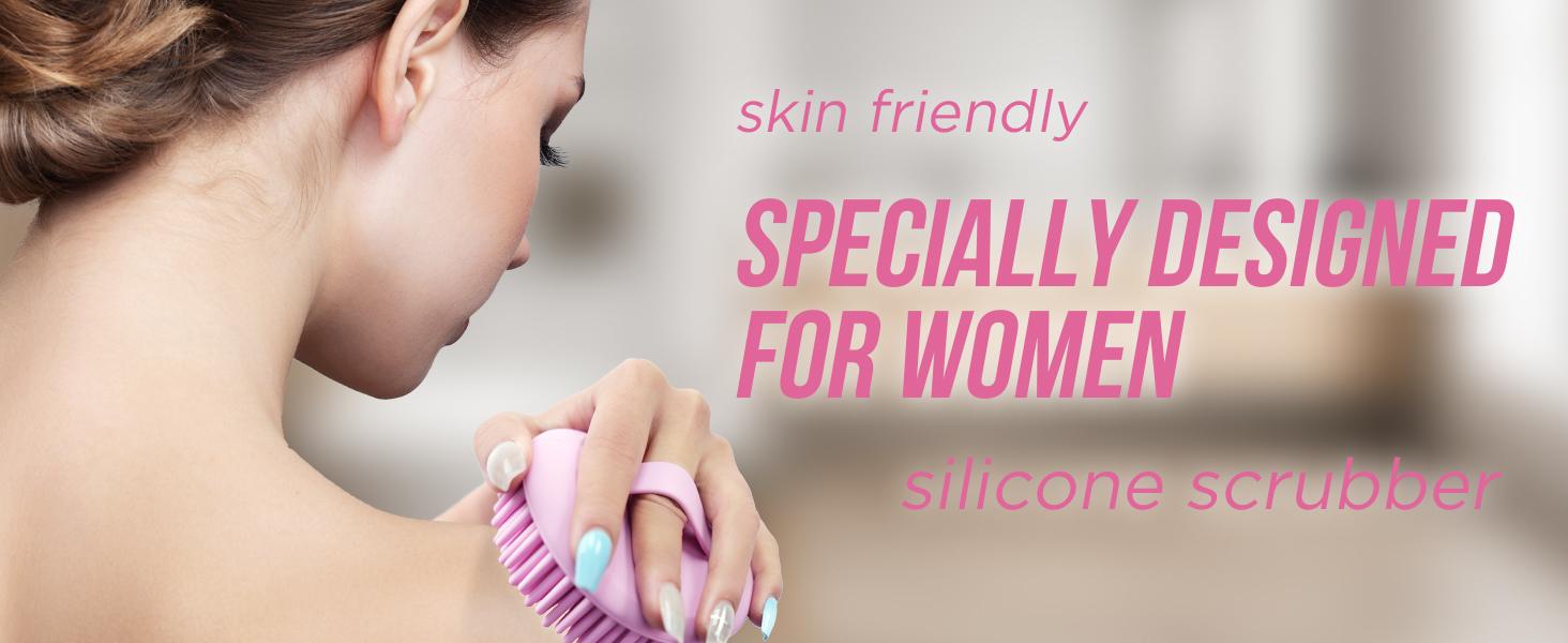 Silicone Body Scrubber for Shower, Food-Grade Ultra-Soft Silicone Exfoliator for Women Bath & Massage, Easy-to-Grip Deep Clean Body Brush, Gentle Exfoliating Scrubber for Sensitive Skin, Reusable & Hygienic Shower Brush for Smooth Glowing Skin Silicone Body Scrubber for Shower, Food-Grade Ultra-Soft Silicone Exfoliator for Women Bath & Massage, Easy-to-Grip Deep Clean Body Brush, Gentle Exfoliating Scrubber for Sensitive Skin, Reusable & Hygienic Shower Brush for Smooth Glowing Skin