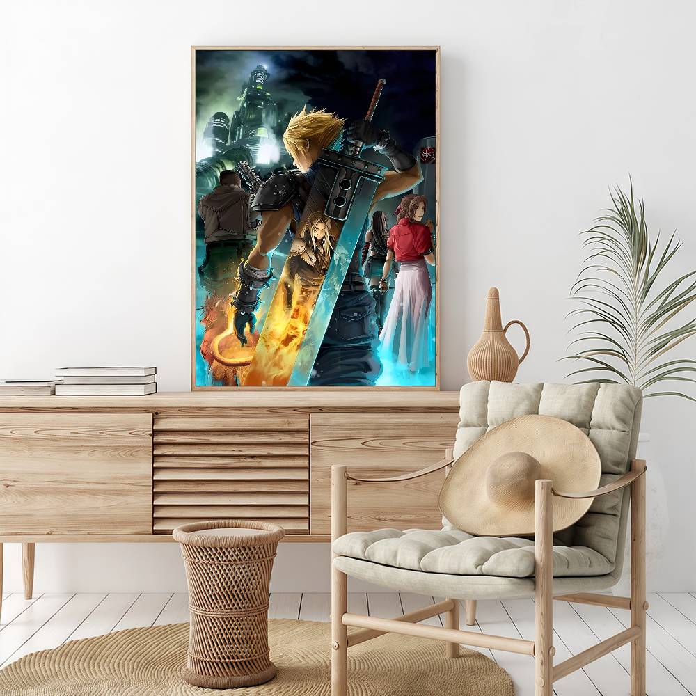 Final Fantasy Game Vintage Posters Sticky Vintage Room Home Bar Cafe Decor Kawaii Room Decor