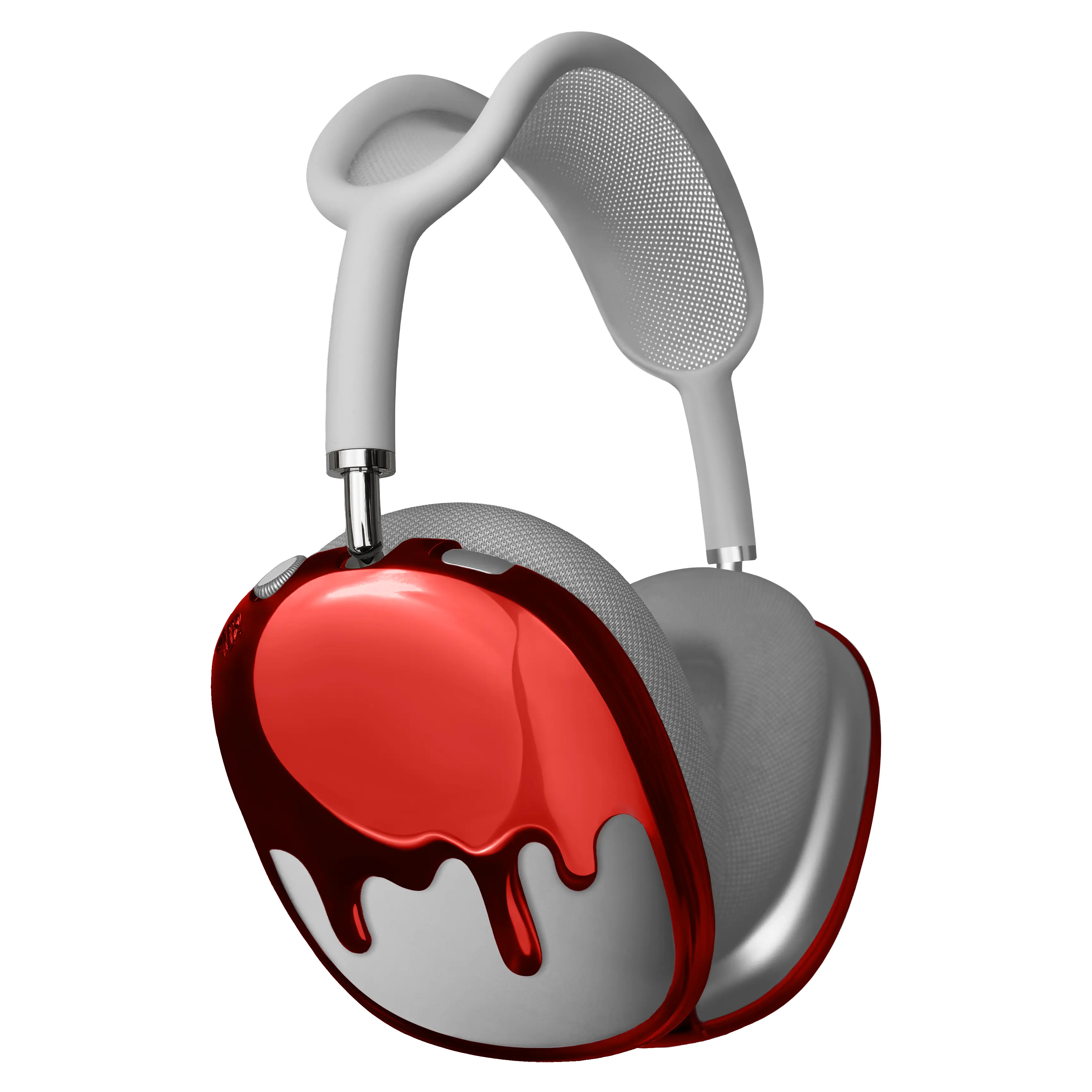 qlix Red Drip Frames for AirPods Max 1 & 2, Durable Lightweight