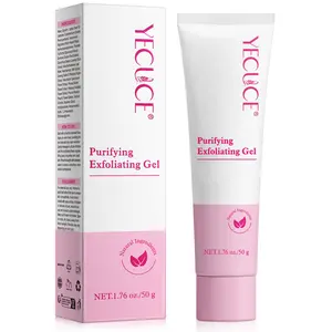 Yecuce Exfoliating Face Scrub Peeling Gel,Moisturizing Cleanser, Dead Skin Remover for Face, Exfoliating Facial Wash with Centella, Hyaluronic Acid