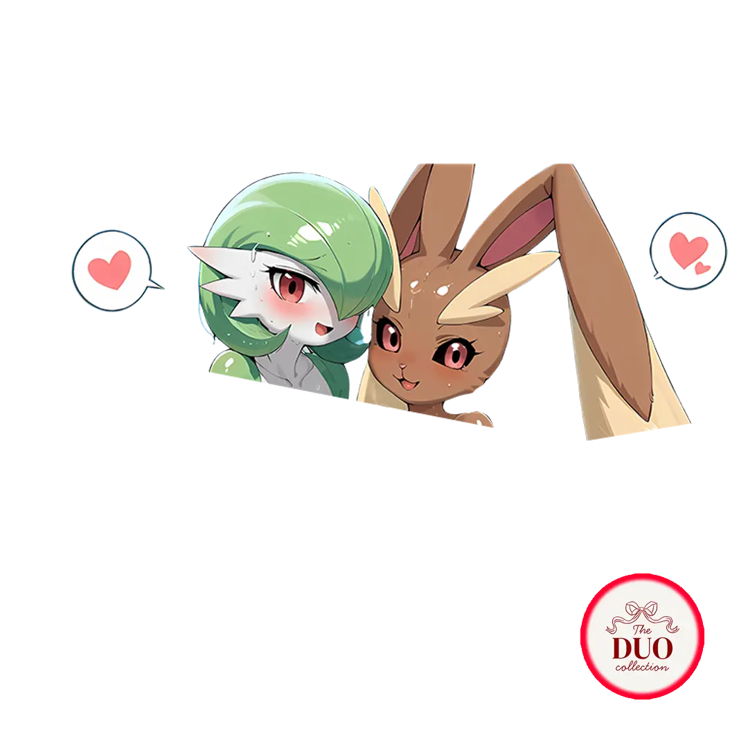 Mystic Guardian And Agile Rabbit Anime Vinyl Sticker Waterproof Decal Fantasy Creature Pair Laptop Water Bottle Present