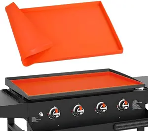 36 Inch Blackstone Griddle Cover - Heavy Duty Food Grade Silicone Mat - Orange