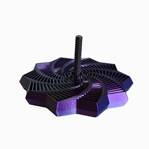 4.5" Medium 3D Print Fidget Expandable Multi Color (Blue,Purple,Black) Star for Stress Relief or Fun Desk Toy Adult Child Gift #25