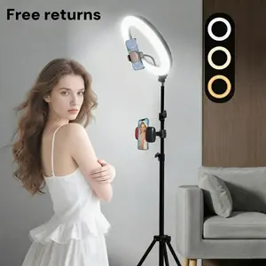 10" Ring Light With 71" Extendable Tripod Stand & Phone Holder - Adjustable Fill Light For Live Stream/Makeup/YouTube/TikTok/March Madness - Universal Smartphone Compatibility - Vlog Essential SuperBowl / International Women's Day