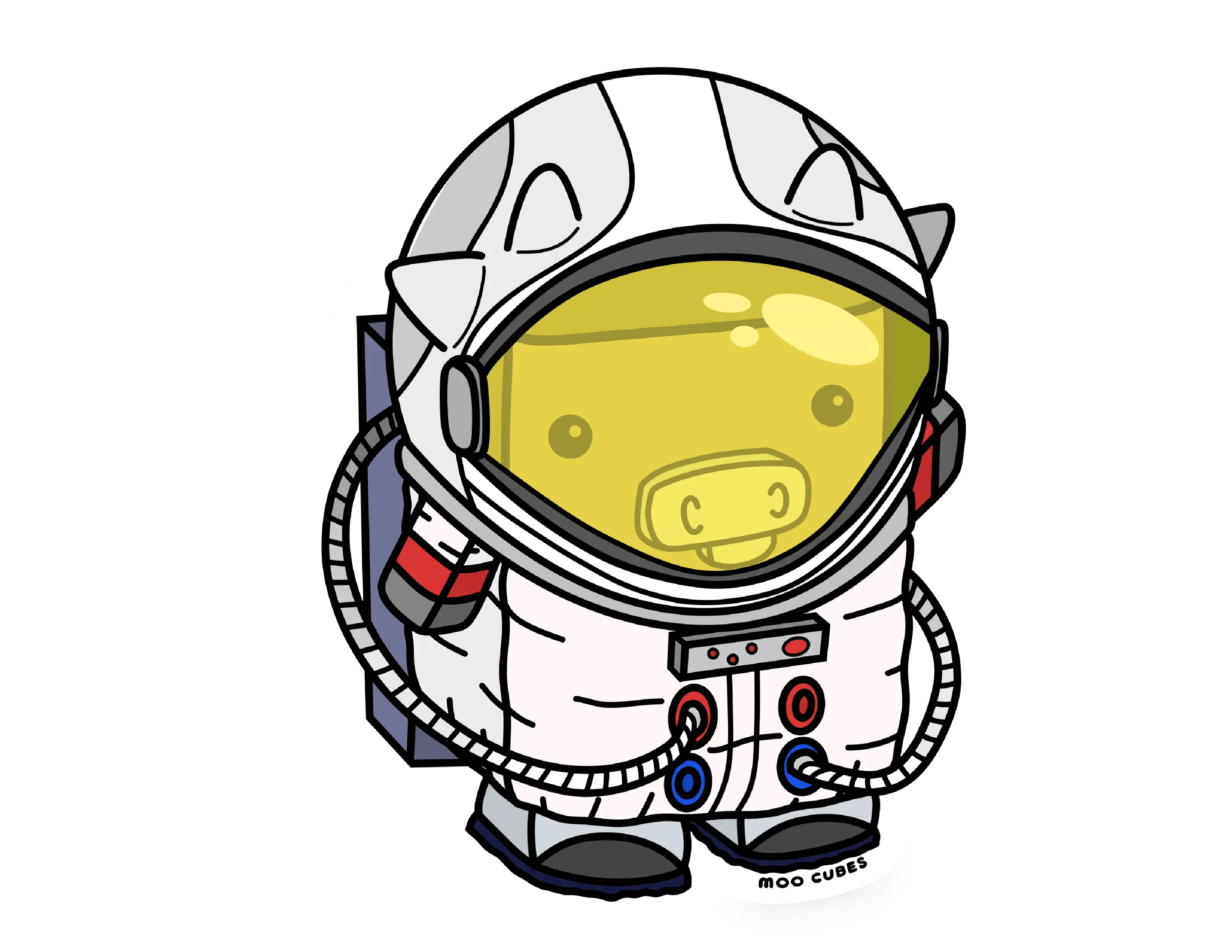 Moo'n Man Sticker