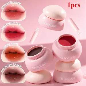 Cute Korean Makeup Jelly Blush Cream 3 in 1 Highly Pigmented Blush Cream & Glossy Lip Gloss/Lip Mud, for A Dopamine-Induced Youthful Makeup Look, A Berry-Colored Blush Perfect for Clean Girls