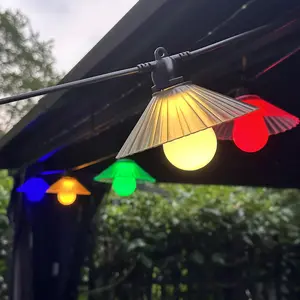 String Lights Outdoor Backyard Porch Garden Featival Graduation Party Decor String Lights Multiple Color Options Connectable String Lamp Decorative