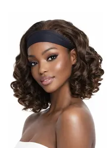 Headband Curly Wigs for Synthetic Wig, Synthetic Wavy Hair, Featuring Long Wavy Styles Without Lace Fronts. These Glueless Wigs Have Soft, Voluminous Curls And Water Wave Textures,for Daily & Party Wear for Daily Party, Christmas, Cosplay, Parties, Etc.