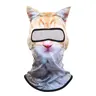 BIGWIG 3D Cartoon Cat Balaclava Mask - Polyester Ski Mask with Ears, UV Protection, Lightweight, One Size, Fadesafe Print, Easy Halloween Costume, Party Supplies for Music Festivals, Outdoor Activities