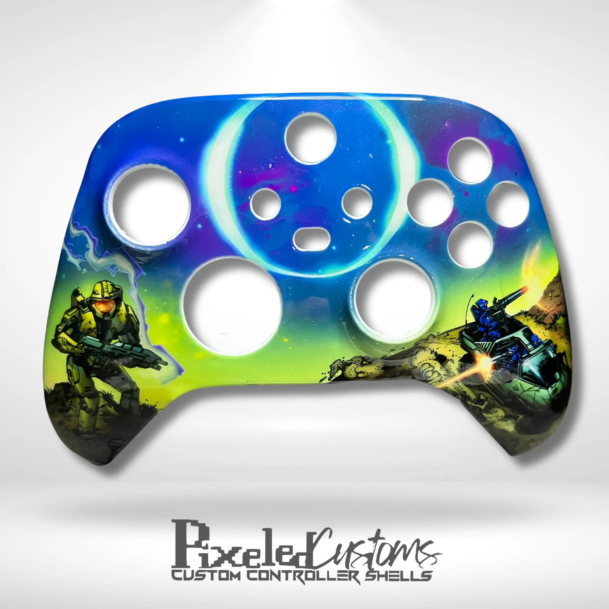 Master Chief Halo 360 Art Controller Shell for Xbox S/X Front Housing Facepla