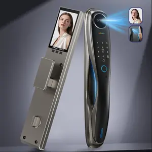 Tuya App Fingerprint Smart Door Lock Face Recognition Fingerprint Lock With Camera Biometric Door Smart Digit Lock Electronic Keypad Lock