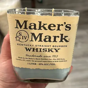 Makers Mark Whisky candle Decor