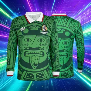 1998 Mexico National Home And Away Green Black White Red Short And Long Sleeve Soccer Jersey Fans Version