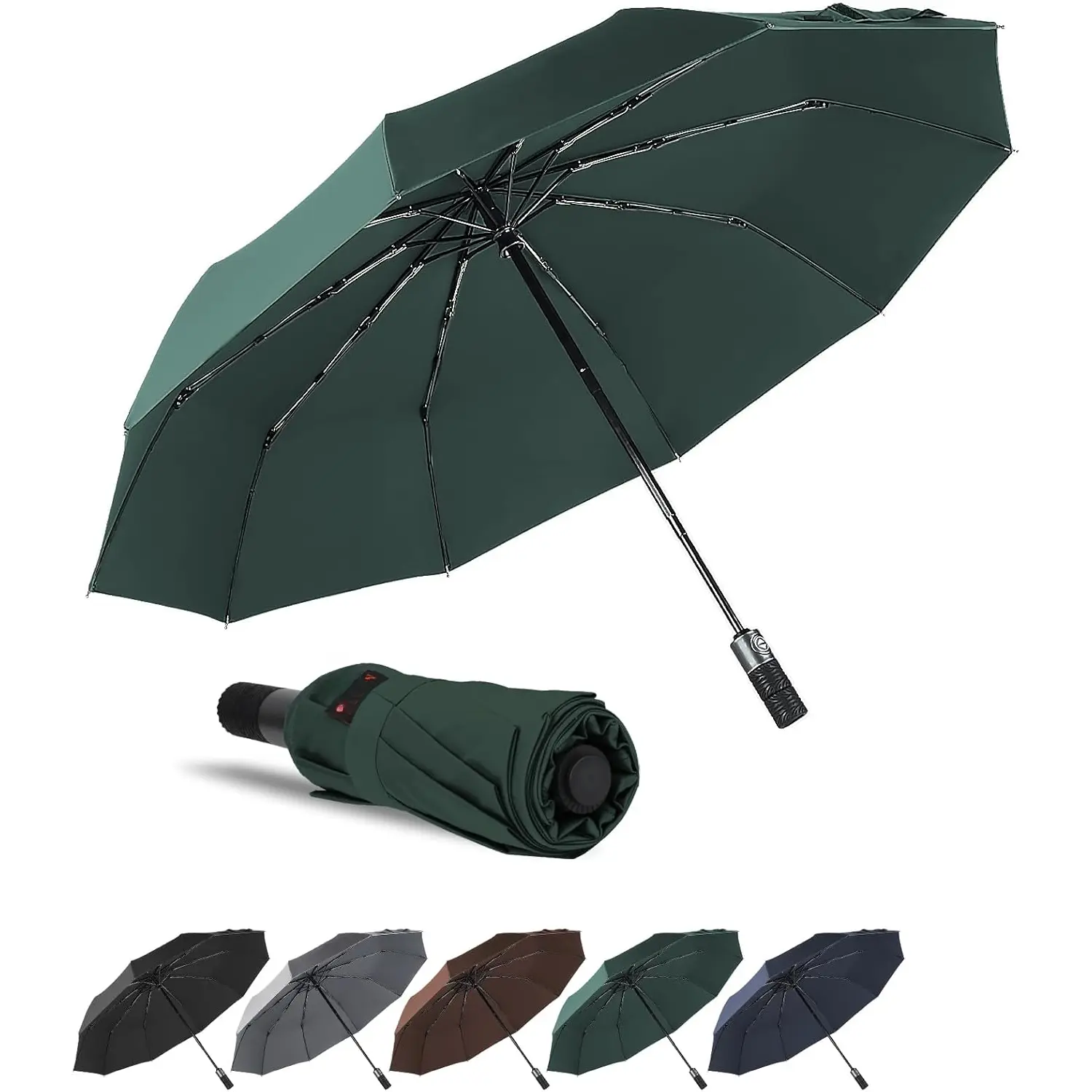 Umbrellas Windproof Travel Compact Umbrella for Rain,Light Portable and Automatic Rain Umbrella,Durable & Compact Folding Umbrellas,  Fiberglass Frame, Fits  & Backpack