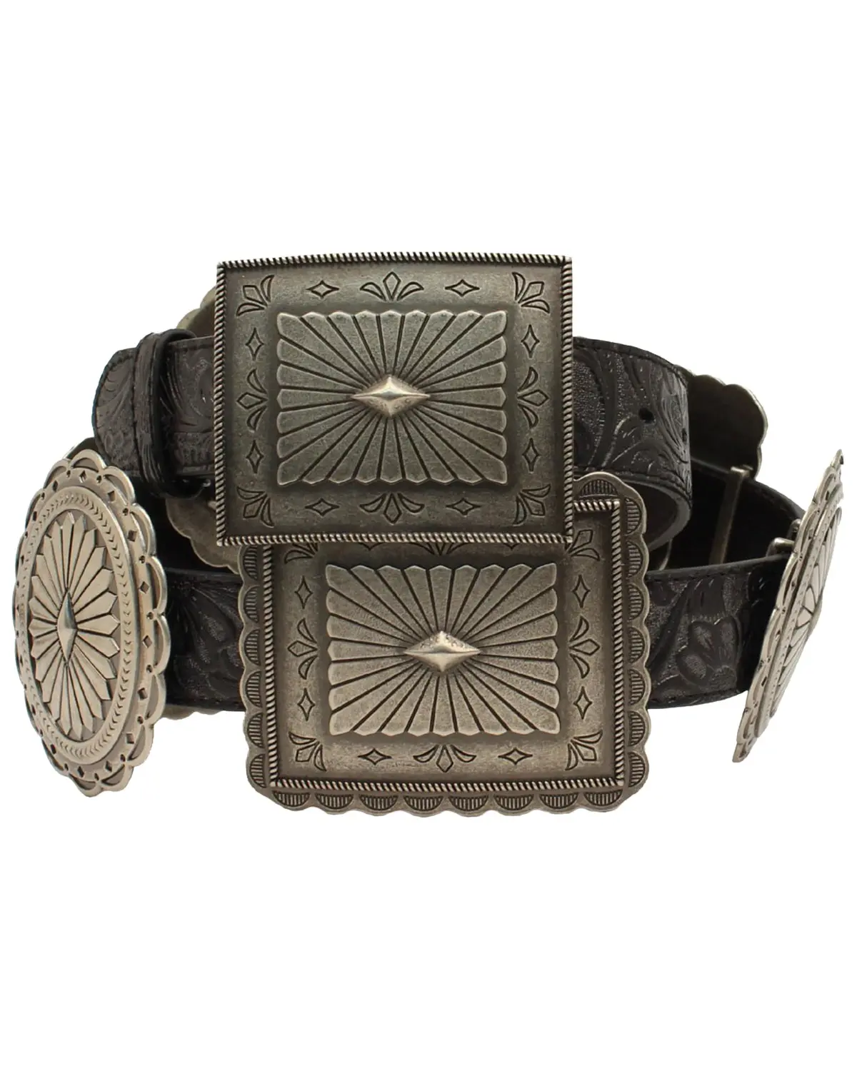 Ariat Women's Women'S Embossed Concho Western Belt - A1531801 Ariat Women's Women'S Embossed Concho Western Belt - A1531801