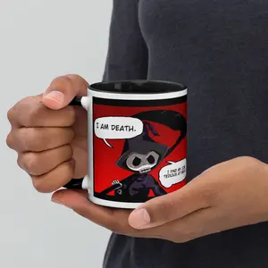 Death x Ice Cream Drinkware - White Ceramic Coffee Mug with Color Inside