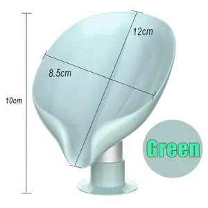 Leaf Shape Soap Box Drain Soap Holder Bathroom Accessories Suction Cup Soap Dish Tray Soap Dish for Bathroom Soap Container NONE