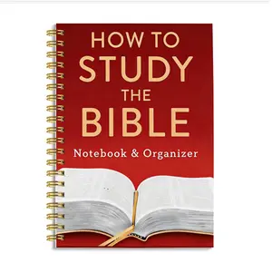 1pc A5 "52 Week Bible Study Handbook and Christian Faith Planning Book" - Spiral bound Bible notebook, including daily prayer guide. This portable spiritual notebook is designed specifically for male and female believers and can be used as a great gift