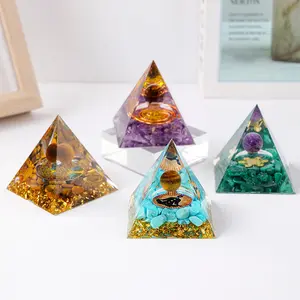 Crystal Pyramid Home Decoration Natural Healing Crystal Gorgeous Stone Gemstone Jewelry Energy Love Girlfriend Boyfriend Souvenir Valentine Father Mother Anniversary New Year Christmas Halloween Birthday Gift