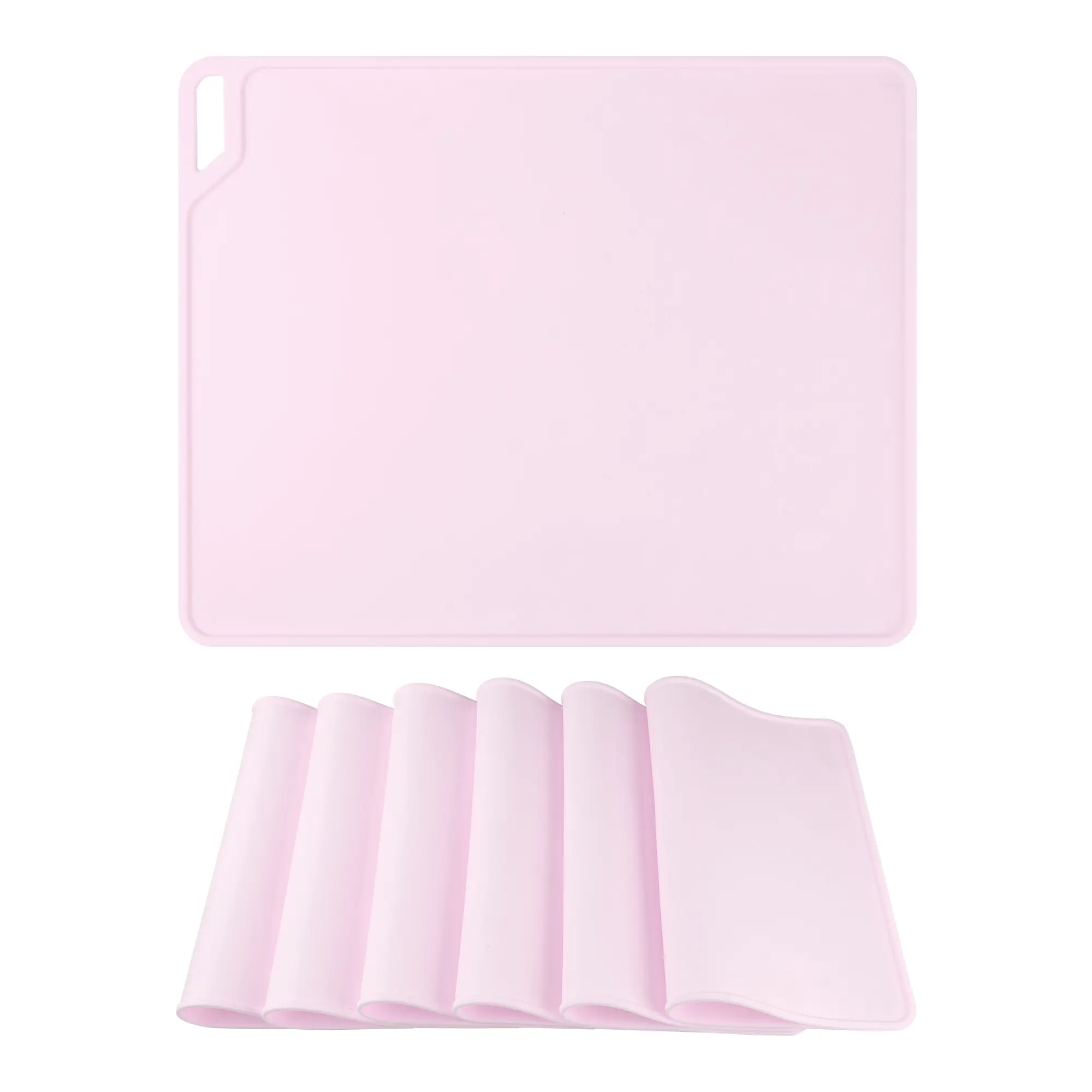 REGALWOVEN Placemat Set of 6 Silicone Placemats for Kitchen Dining Table Decor, Washable Table Placemats Wipeable Table Mat 15*12in