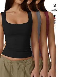 Casual Versatile Tank Top for Women, Stylish Summer Tees, Lightweight, Soft and Comfortable Sleeveless Tops for Daily Wear, Everyday Style, Womenswear