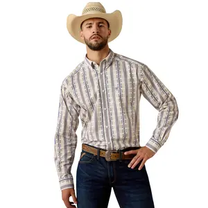 Ariat Men's Team Daniel White Multi Southwest Button Down Shirt 10073627