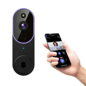 1080P Wireless Doorbell Camera, Smart WiFi Video Doorbell, AI Human Detection, Two-Way Audio, Night Vision, Cloud Storage, Instant Alert, 2.4Ghz WiFi, Outdoor Security Camera, Rechargeable Battery Powered