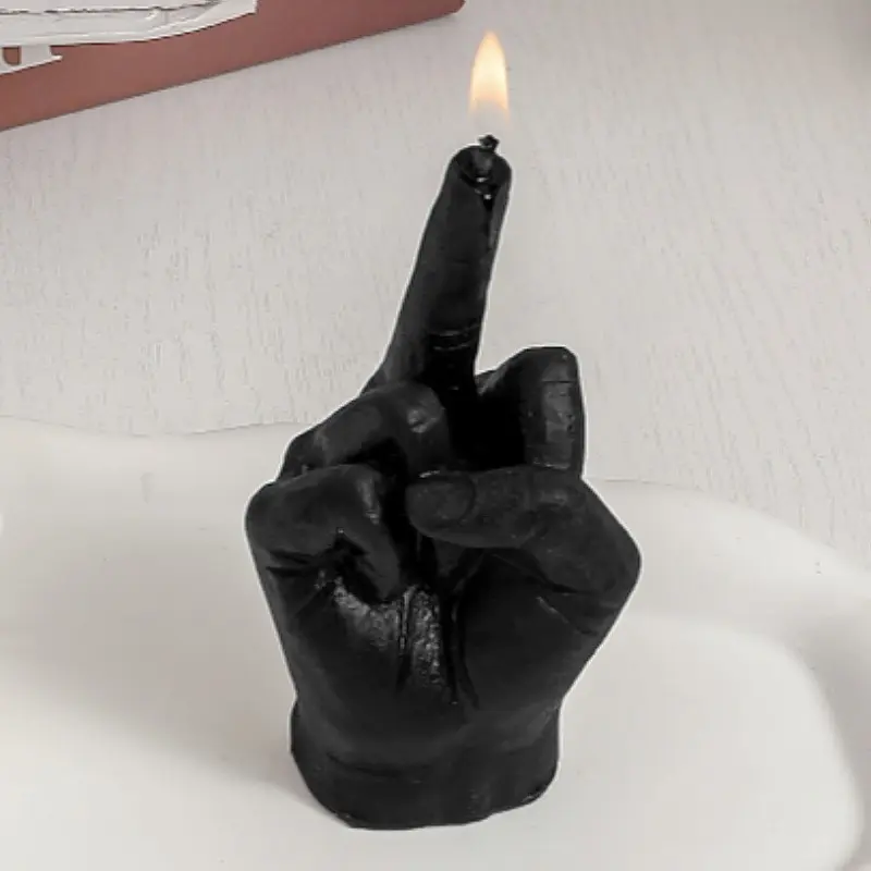 Creative Finger Shape Middle Finger Candle, Funny Anti-Fuck Gesture Scented Wax Candle, Unique Decor Gift Idea for Humorous Occasions, Home Decoration, Home Fragrances, Scented Candles