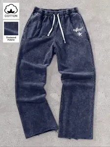 Men's Solid Color Velvet Lounge Pants, Casual Comfy Trousers for Daily Wear, Men's Sleepwear & Loungewear for Summer