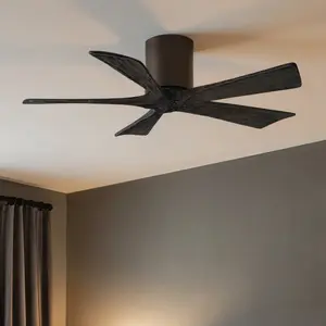 UMC9326 Modern Farmhouse Indoor/Outdoor Ceiling Fan, 10" H x 42" W x 42" D, Textured Bronze Finish, Aerwyn Collection