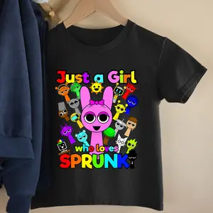 Just A Girl Who Loves Sprunki For Birthday shirt, For Boys And Girls, Birthday Wenda Shirt, Game Shirt, Colorful Cartoon Character Shirt