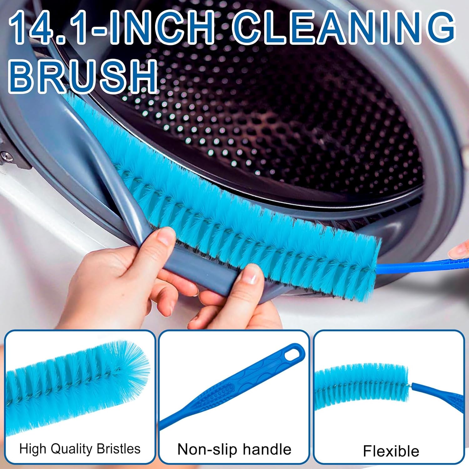 Bottle Brush Cleaning Set for Water Bottles & Stanley Cup, Straw Cleaner Brushes, Tube & Crevice Brush Kit Mother Gift