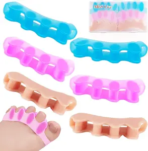 Silicone Toe Separators 3 Pairs Women Bunion Corrector Hammer Toes Relief Overlapping Toes Straightener