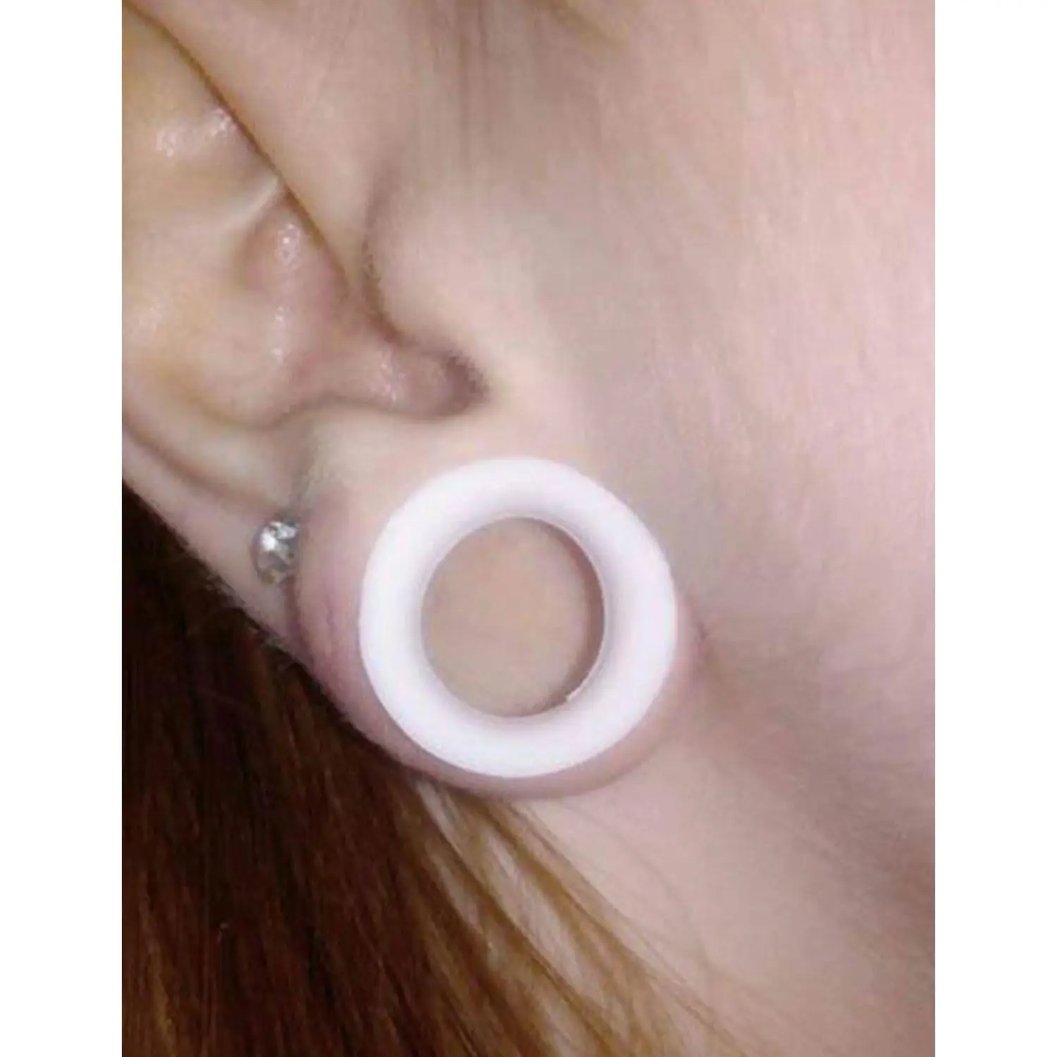 10G 8G 6G 4G 2G 0G 00G 12mm 14mm 16mm 18mm 20mm Thin White Silicone Ear Gauges for Ear Silicone Ear Plugs Gauge Tunnels Double Flared Flexible Ear Tunnel Earrings for Women Men