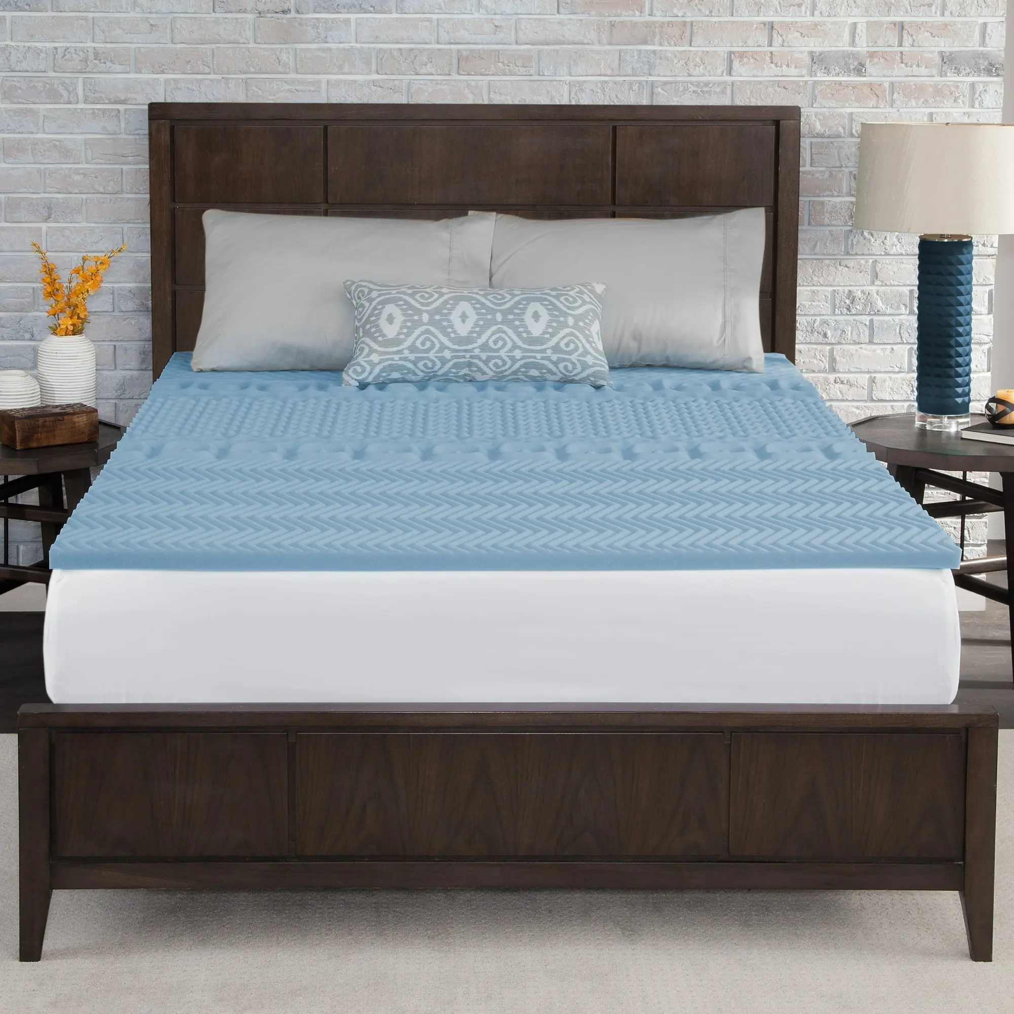 Mainstays 1.5” 7-Zone Reversible Memory Foam Mattress Topper, King