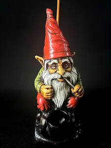Smokin’ Gnome Incense Holder Plus More All-In-One Happy Garden Gnome Chillin’