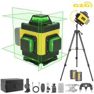 GZG 16 Lines Cross Line Tool with 2 Battery ,  1 tripod included, 4x360 Cross Line Laser Level, Leveling Tool for Indoor & Outdoor Use, Suitable for DIY Home Projects, convenient crossbody bag