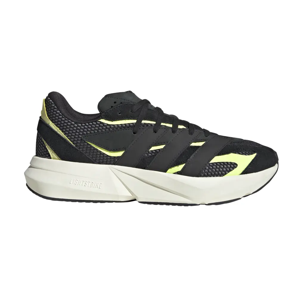 adidas Mens Lightblaze Lace Up Sneakers Shoes Casual - Black