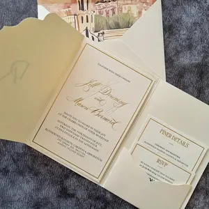 10pcs Elegant Black and White Blank Foldable Invitations | High-Quality Paper Envelopes with Exquisite Finish, Perfect for Weddings, Engagements, Valentine's Day, Christmas, Thanksgiving